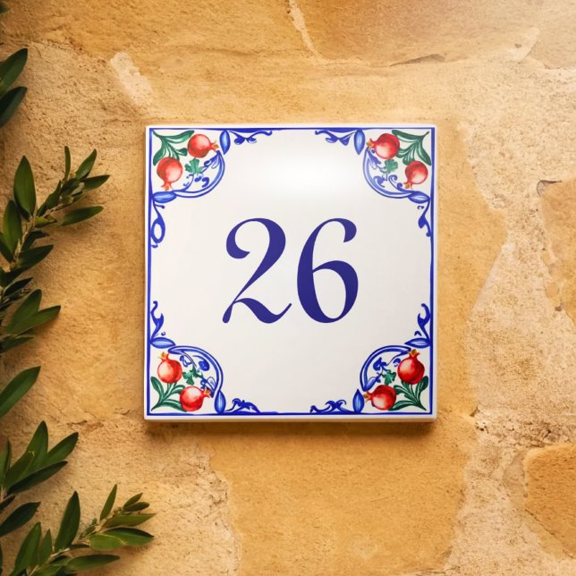 Azulejo Casa Mediterránea Personalizada Número – Melograno (Subido por el creador)