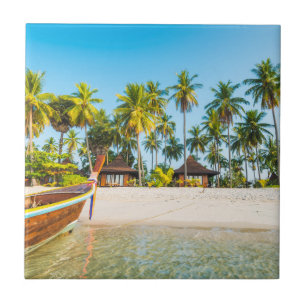 Azulejo Casas de planta baja en la playa el   Ko Mook,