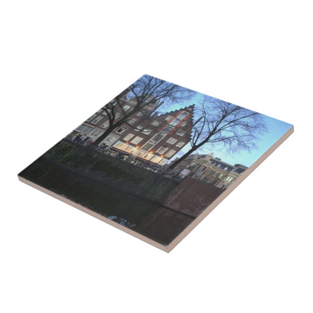 Azulejo Casas del canal de Amsterdam (Lado)