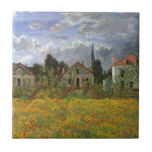 Azulejo Casas en Argenteuil de Claude Monet, Arte Antiguo