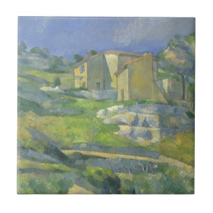 Azulejo Casas en Provenza por Paul Cezanne, Arte Antiguo
