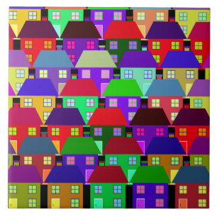 AZULEJO CASAS HOGAR COMUNIDAD COLORIDA