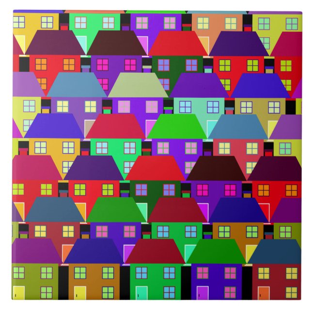 AZULEJO CASAS HOGAR COMUNIDAD COLORIDA (Frente)