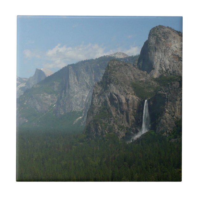 Azulejo Cascada Bridalveil y Half Dome en Yosemite (Frente)