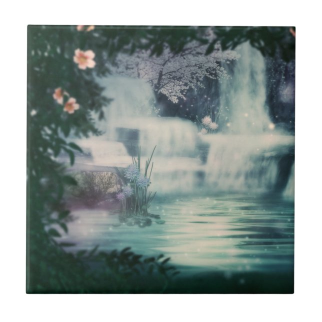 Azulejo Cascada de cascada de Fantasía (Frente)