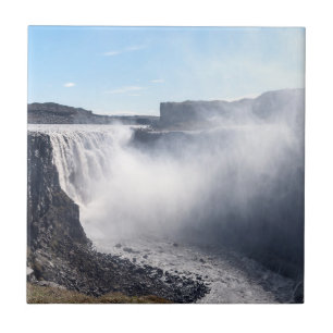 Azulejo Cascada de Dettifoss en Vatnajokull NP - Islandia