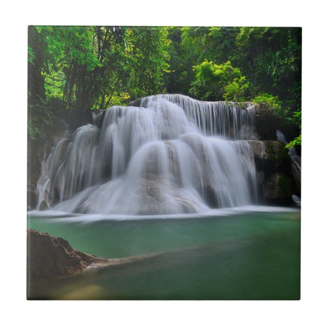 Azulejo Cascada el | Kanchanaburi, Tailandia de Erawan (Frente)