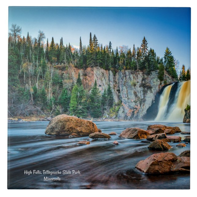 Azulejo Cascadas High Falls, parque Tettegouche, Minnesota (Frente)
