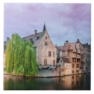 Azulejo Casco antiguo de Brujas y torre Belfry