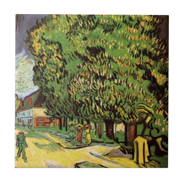 Azulejo Castaños en flor de Vincent van Gogh (Frente)