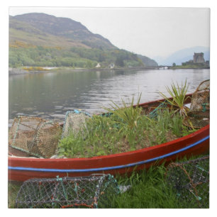 Azulejo Castillo de Eilean Donan, Escocia. El famoso Eilea