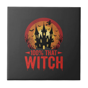 Azulejo Castillo de Halloween de Esa Bruja 100%