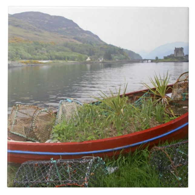 Azulejo Castillo Eilean Donan, Escocia. El famoso Eilean 4 (Frente)