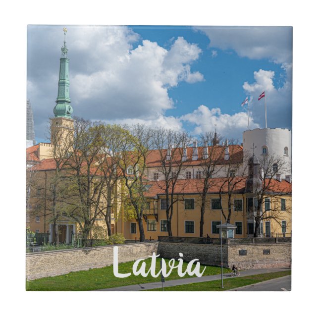 Azulejo Castillo Riga en Riga, Letonia (Frente)