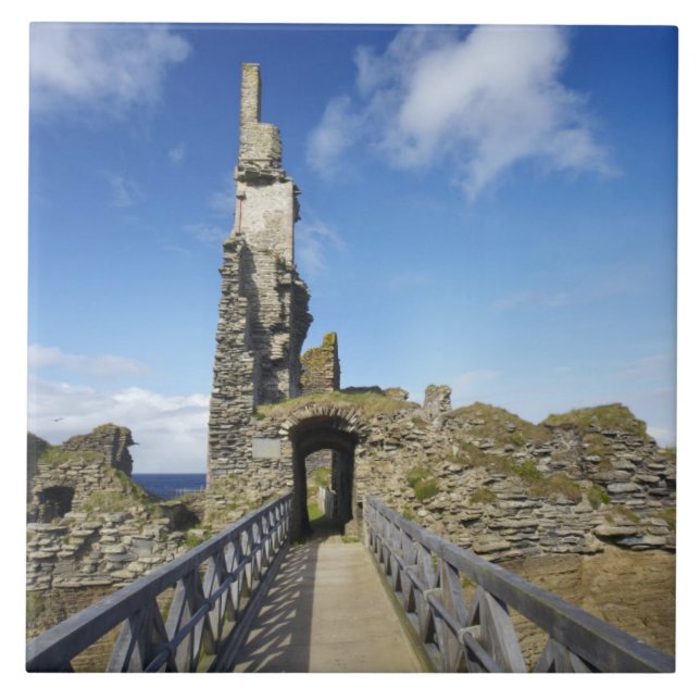Azulejo Castillo Sinclair Girnigoe, Wick, Caithness, 2 (Frente)