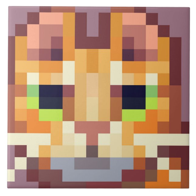 Azulejo Cat pixelart (Frente)