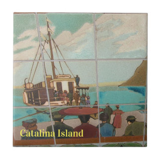 AZULEJO CATALINA ISLAND CERAMIC TILE BOAT TO CATALINA