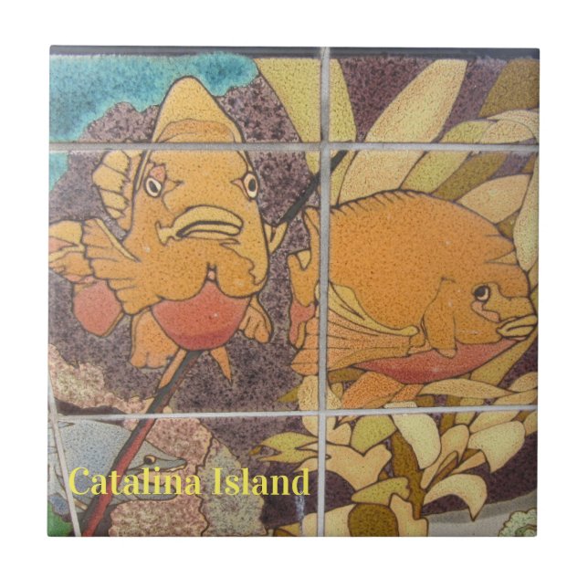 Azulejo CATALINA ISLAND CERAMIC TILE FACES of CATALINA (Frente)