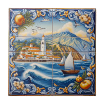 Catalina Island Tile - Ornate-2 tamaños