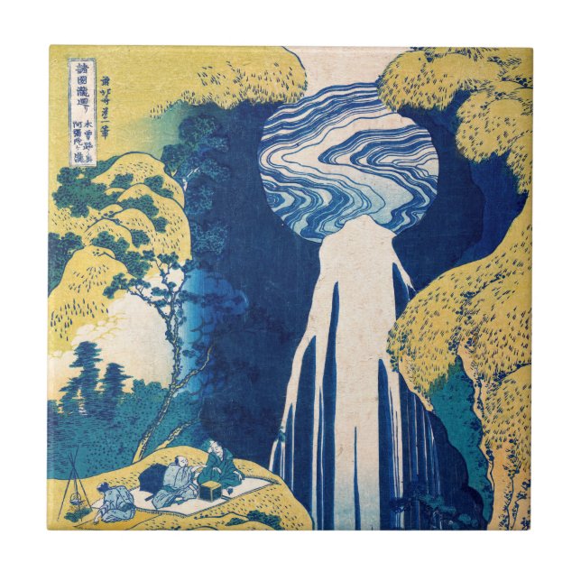Azulejo Cataratas de Katsushika Hokusai - Amida (Frente)