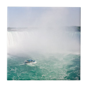 Azulejo Cataratas del Rinoceronte y barco de Niagara Falls