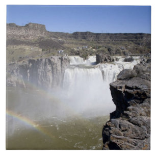 Azulejo Cataratas Shoshone en el río Snake en Twin Falls,