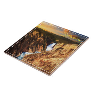 Azulejo Cataratas Tile Trivet-Yellowstone