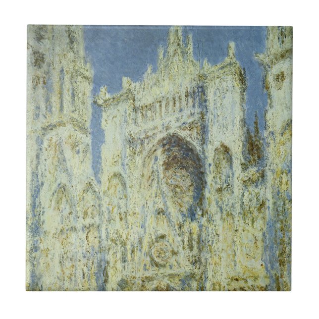 Azulejo Catedral de Rouen Fachada Oeste Luz del Sol, Claud (Frente)