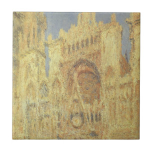 Azulejo Catedral de Rouen, Puesta de sol por Claude Monet