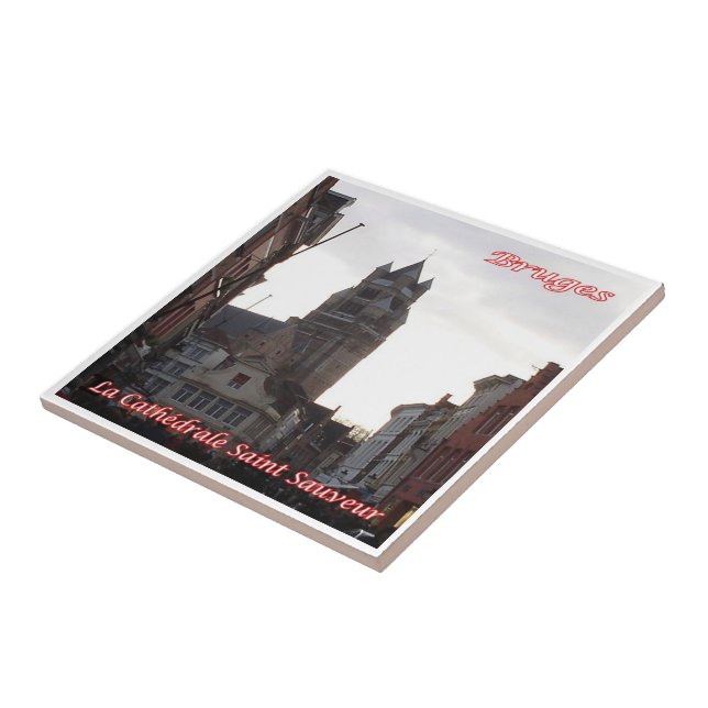 Azulejo Catedral de San Sauveur de BRUGES zBE050, (Lado)