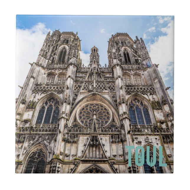 Azulejo Catedral de St. Etienne regalo de Francia (Frente)