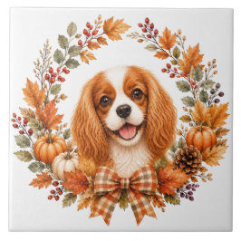 Azulejo Cavalier King Charles Otoño