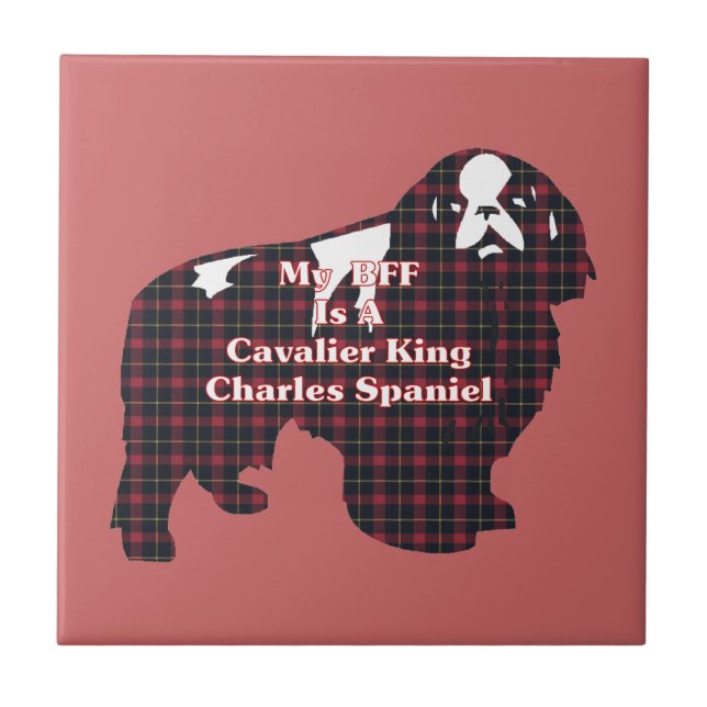 Azulejo Cavalier King Charles Spaniel BFF (Frente)