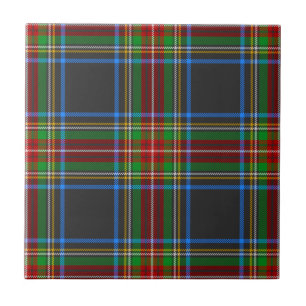 Azulejo Caza de clan negro Stewart Plaid