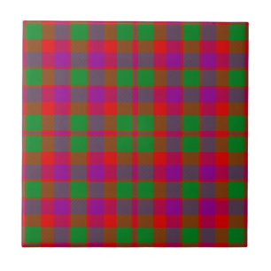 Azulejo Caza de clanes de Glasgow Tartan Plaid