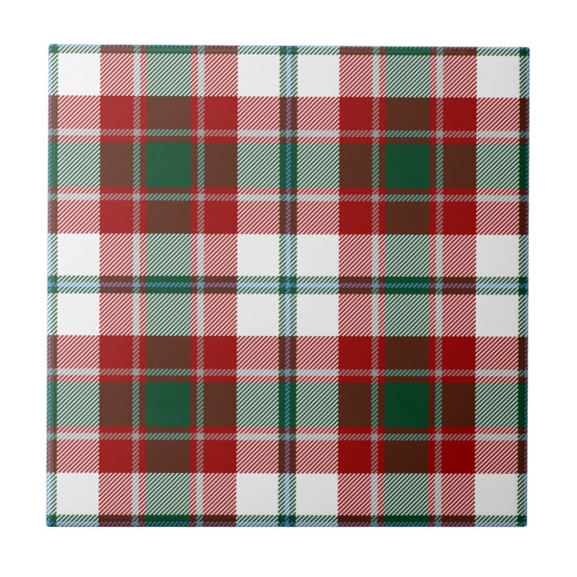 Azulejo Caza de clanes de Glasgow Tartán Plaid (Frente)