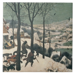Azulejo Cazadores en la nieve - enero de 1565