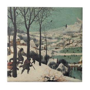 Azulejo Cazadores en la nieve, famosa obra de arte,