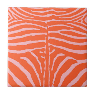 Azulejo Cebra en rosa y Naranja