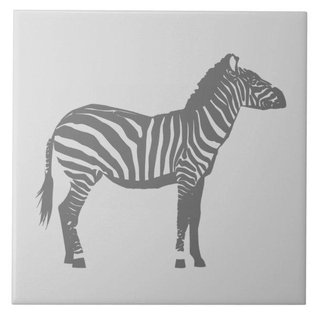 Azulejo Cebra - Tonos grises/grises (Frente)
