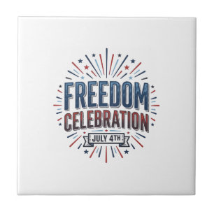 Azulejo Celebración de la Libertad Diseño de Camiseta Patr