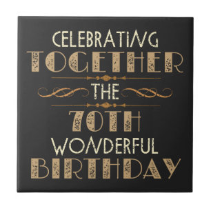 Azulejo celebrando el cumpleaños 70