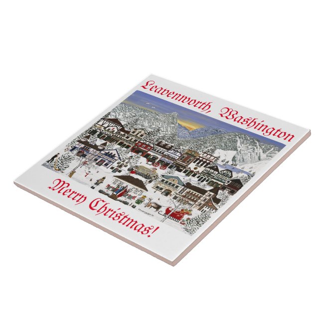 Azulejo Celebrando las vacaciones en Leavenworth (Lado)