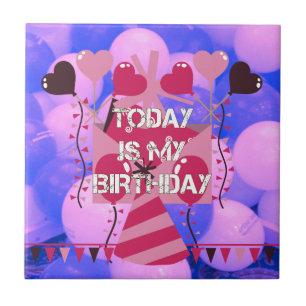 Azulejo Celebrando mis bendiciones de cumpleaños