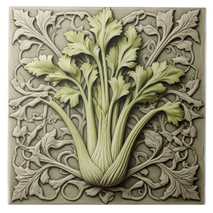 Azulejo Celería - mosaico cerámico de estilo Art Nouveau