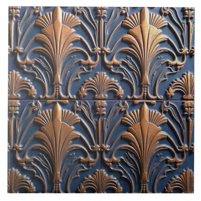 Azulejo Celosia Argenta en cobre (Frente)