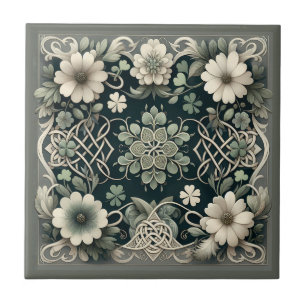 Azulejo Celta Floral de Trébol Encantado