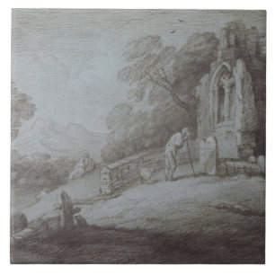 Azulejo Cementerio de Thomas Gainsborough el   con la