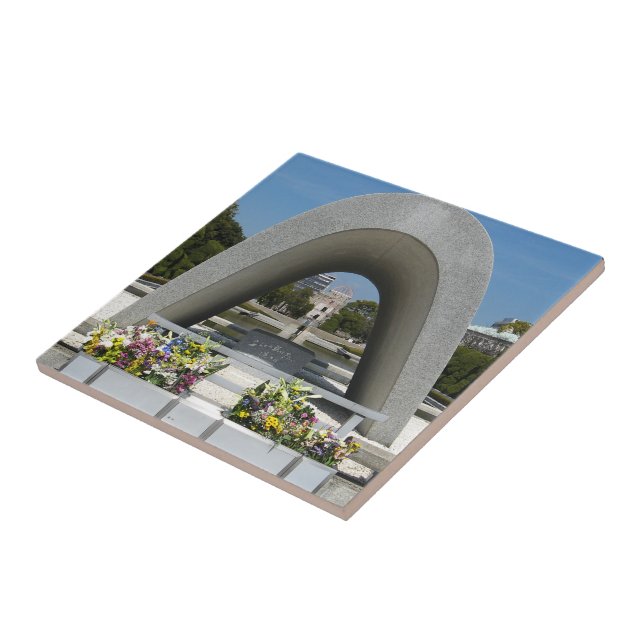 Azulejo Cenotafio conmemorativo de Hiroshima (Lado)