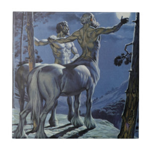 Azulejo Centaurs (litho del color)